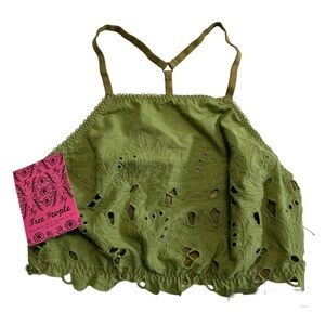 NWT Free People Eyelet Cropped Halter (XS)